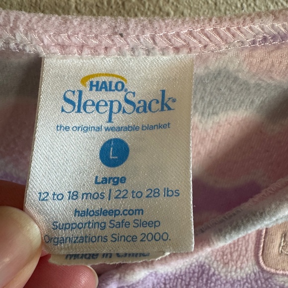 Halo Fleece Sleep Sack Back is Best Large 12-18mo - Picture 4 of 6